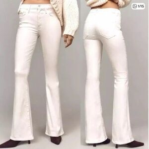 Mother Jeans The Cruiser White Flared Sz 25